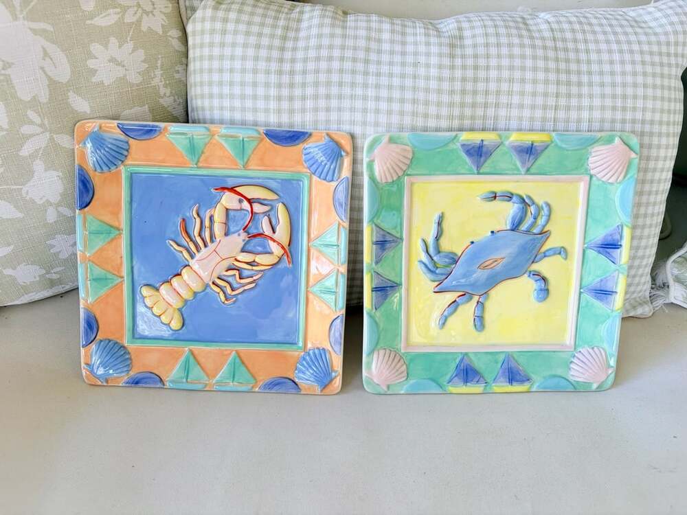 Coastal Grandma Cottage Core Plate Wall Set of 2